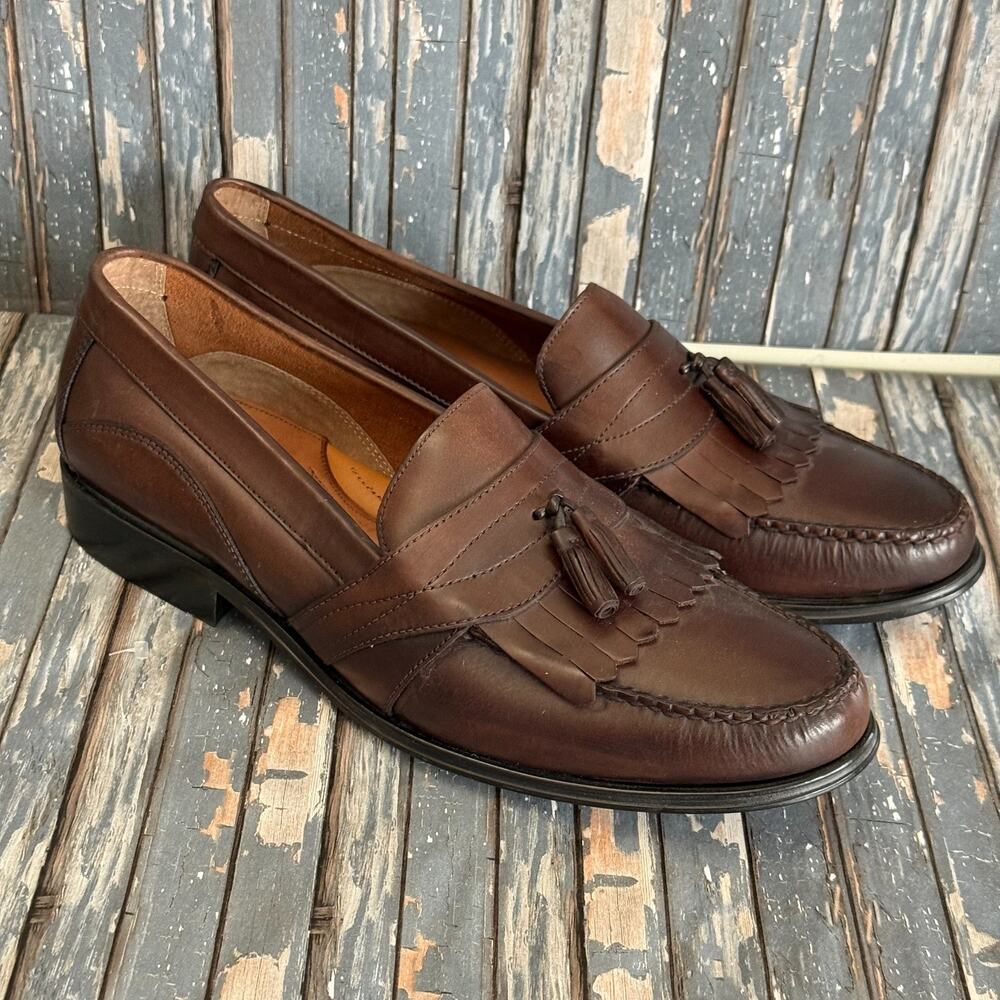 G.H. Bass Weejuns Kiltie Tassel Loafer Shoes Mens 13 Brown Leather Comfort NEW